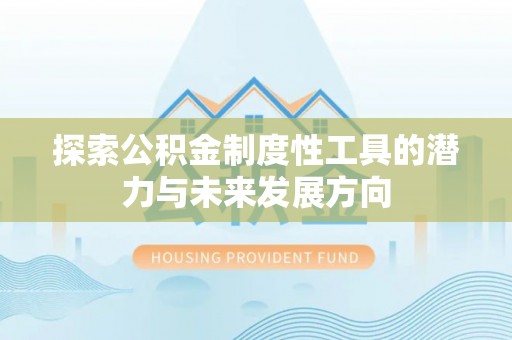 商城探索公积金制度性工具的潜力与未来发展方向
