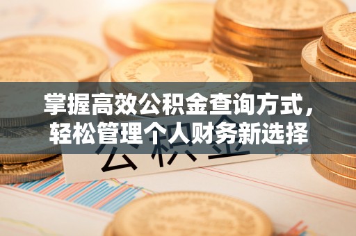 商城掌握高效公积金查询方式，轻松管理个人财务新选择