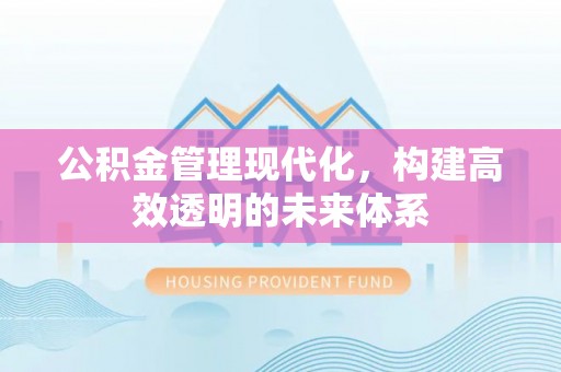 商城公积金管理现代化，构建高效透明的未来体系