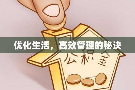 商城优化生活，高效管理的秘诀
