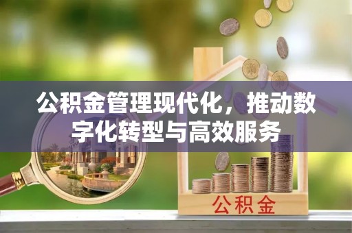 商城公积金管理现代化，推动数字化转型与高效服务